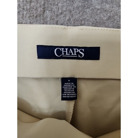 Chaps Perfectly Polished Dress Pants Womens 6 Beige Side Zip Super Stretch NEW - Picture 6 of 8